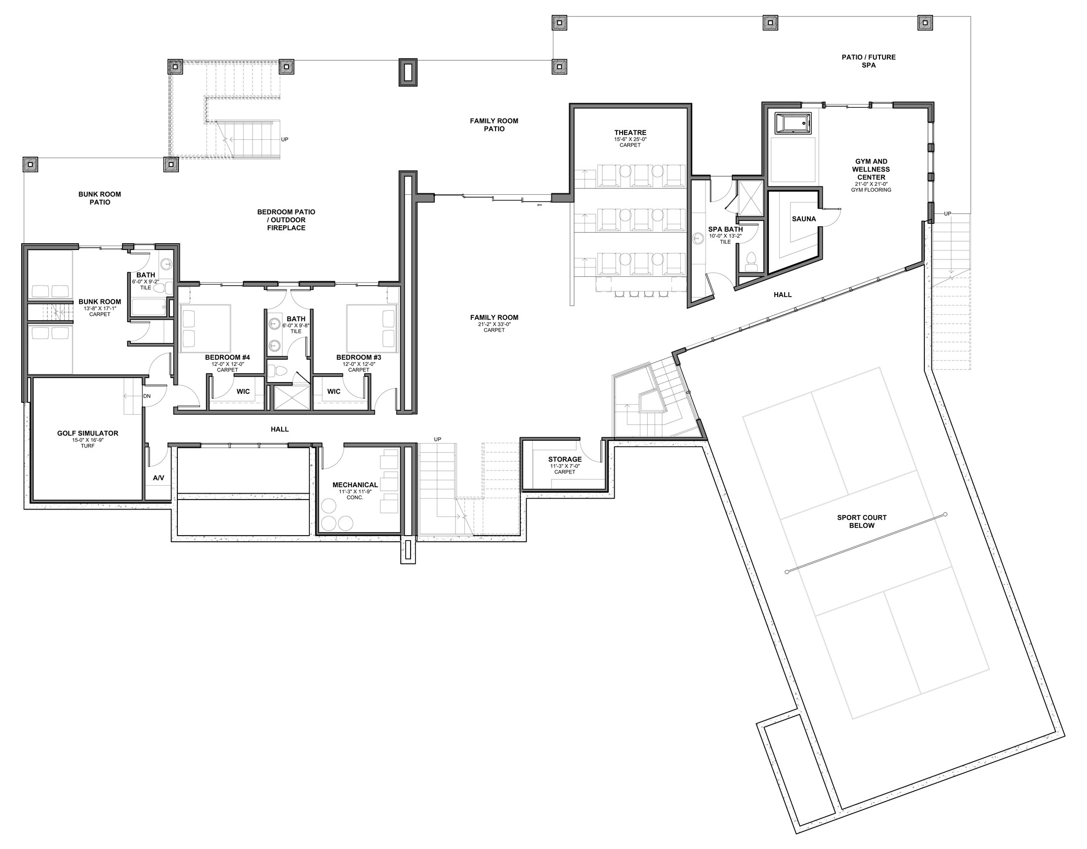 Calloway Residence — Floor Plan Lower Level