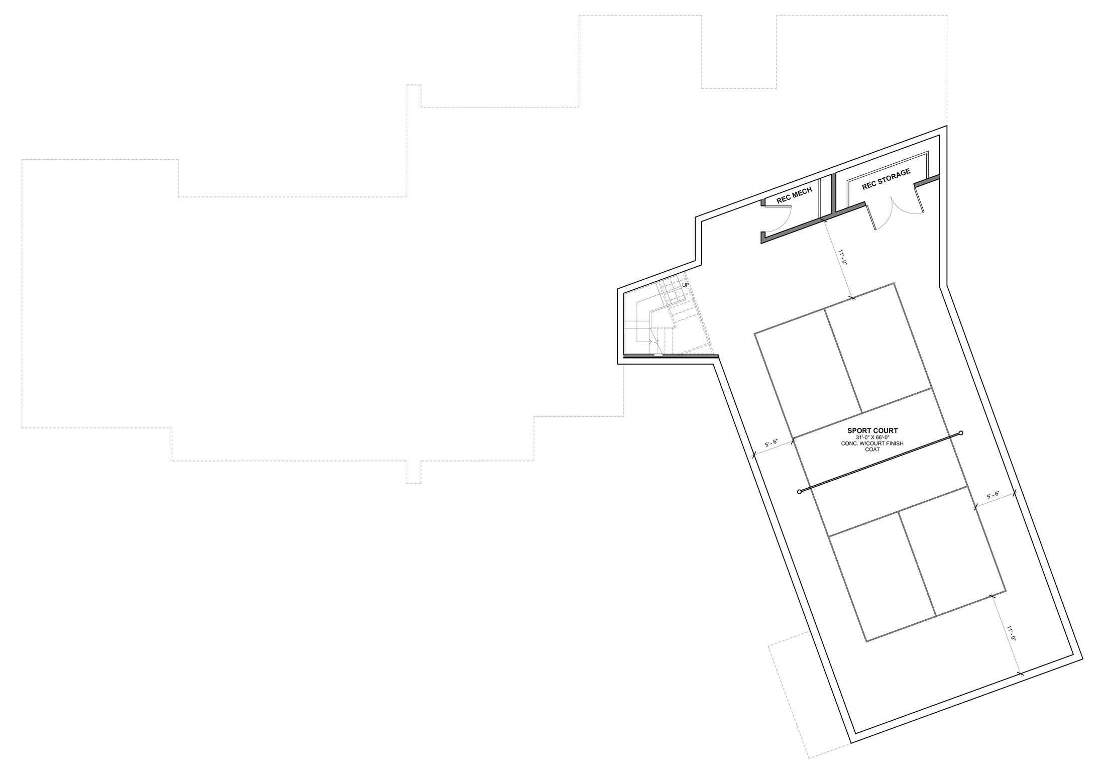 Calloway Residence — Floor Plan Sport Court