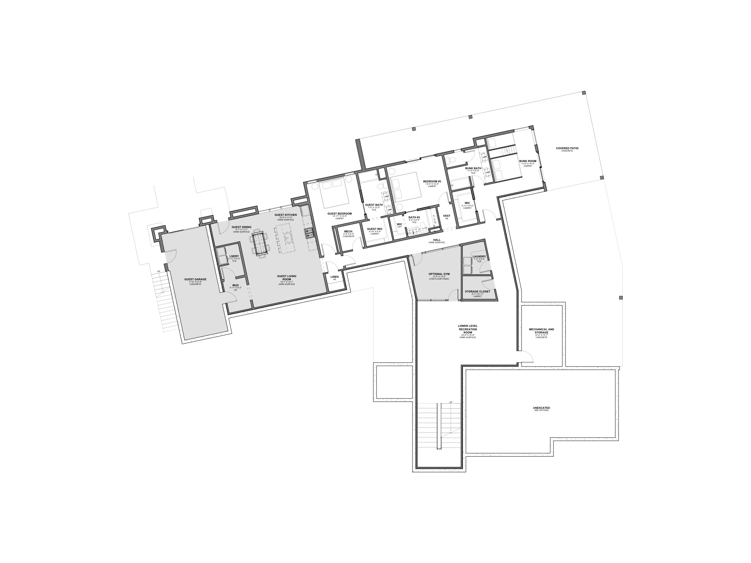 Winslow Residence — Floor Plan Lower Level